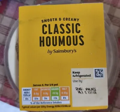 Front of pack, Classic Houmous