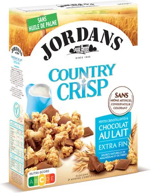 Front of pack, Country Crisp chocolat au lait