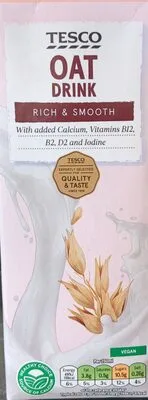 Front of pack, Tesco Oat Drink
