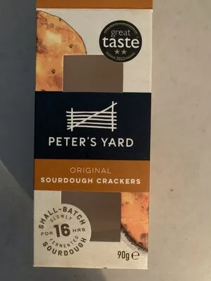 Front of pack, Peter's Yard Original Sourdough Crackers