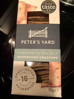 Front of pack, Rosemary & Sea Salt Sourdough Crackers